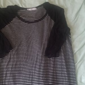Striped baseball tee
